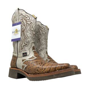 Bota Fina Besserro Western Cowboy Boots US Mens 8 MEX 26.5 Embossed Leather